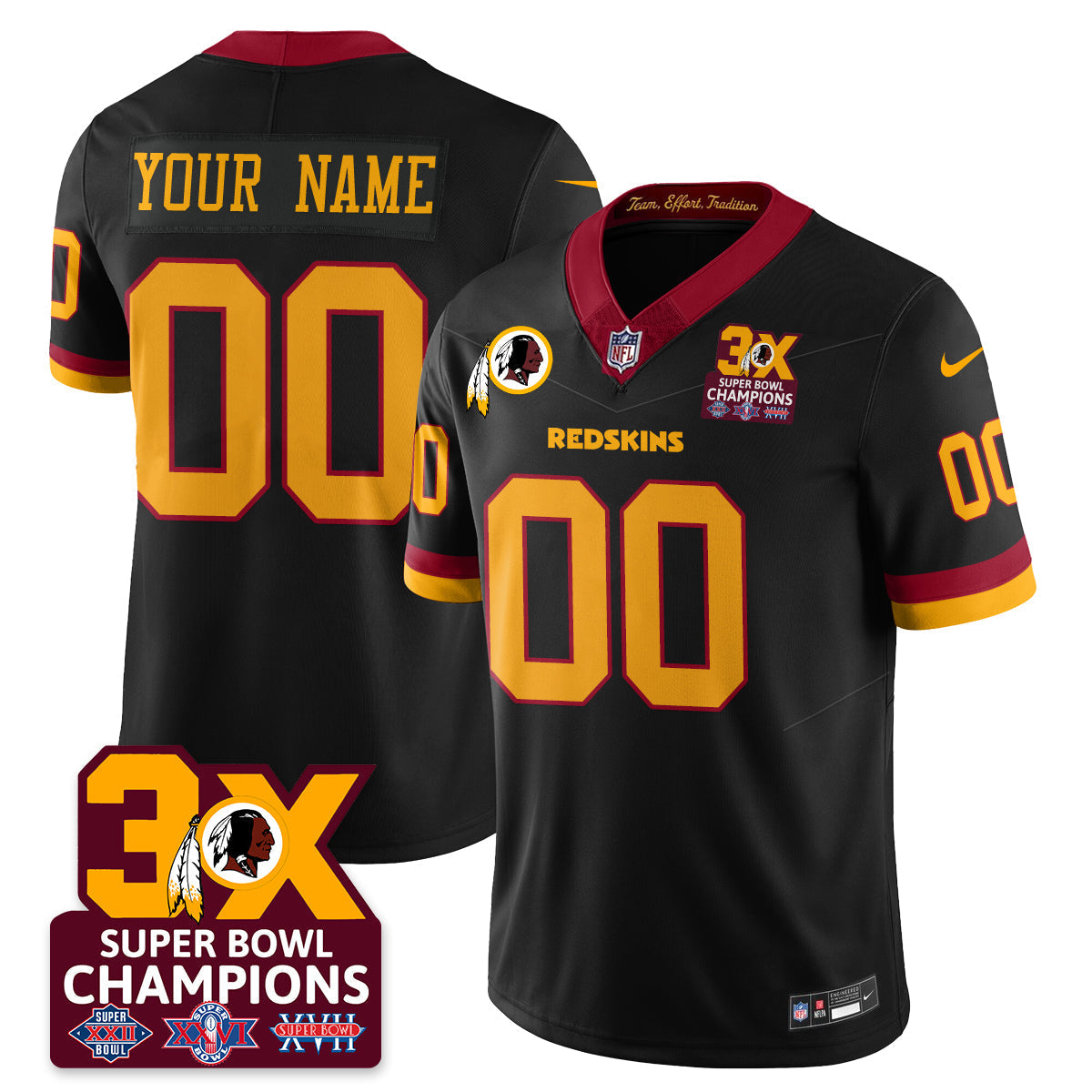 WAS 3-Time Champions Patch Vapor Limited Jersey