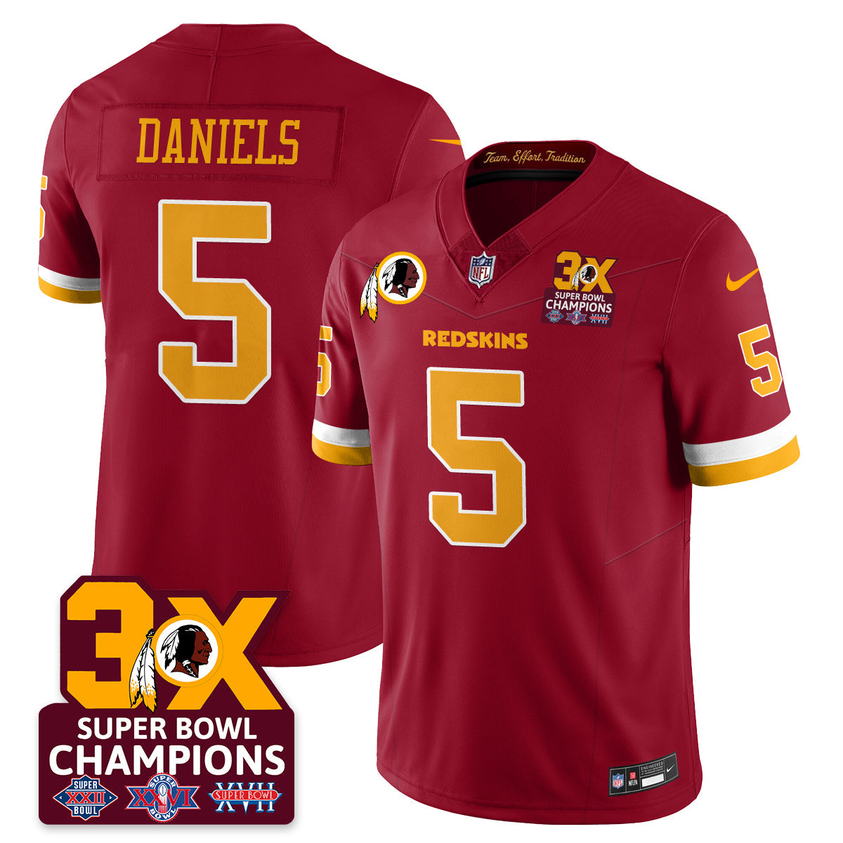WAS 3-Time Champions Patch Vapor Limited Jersey