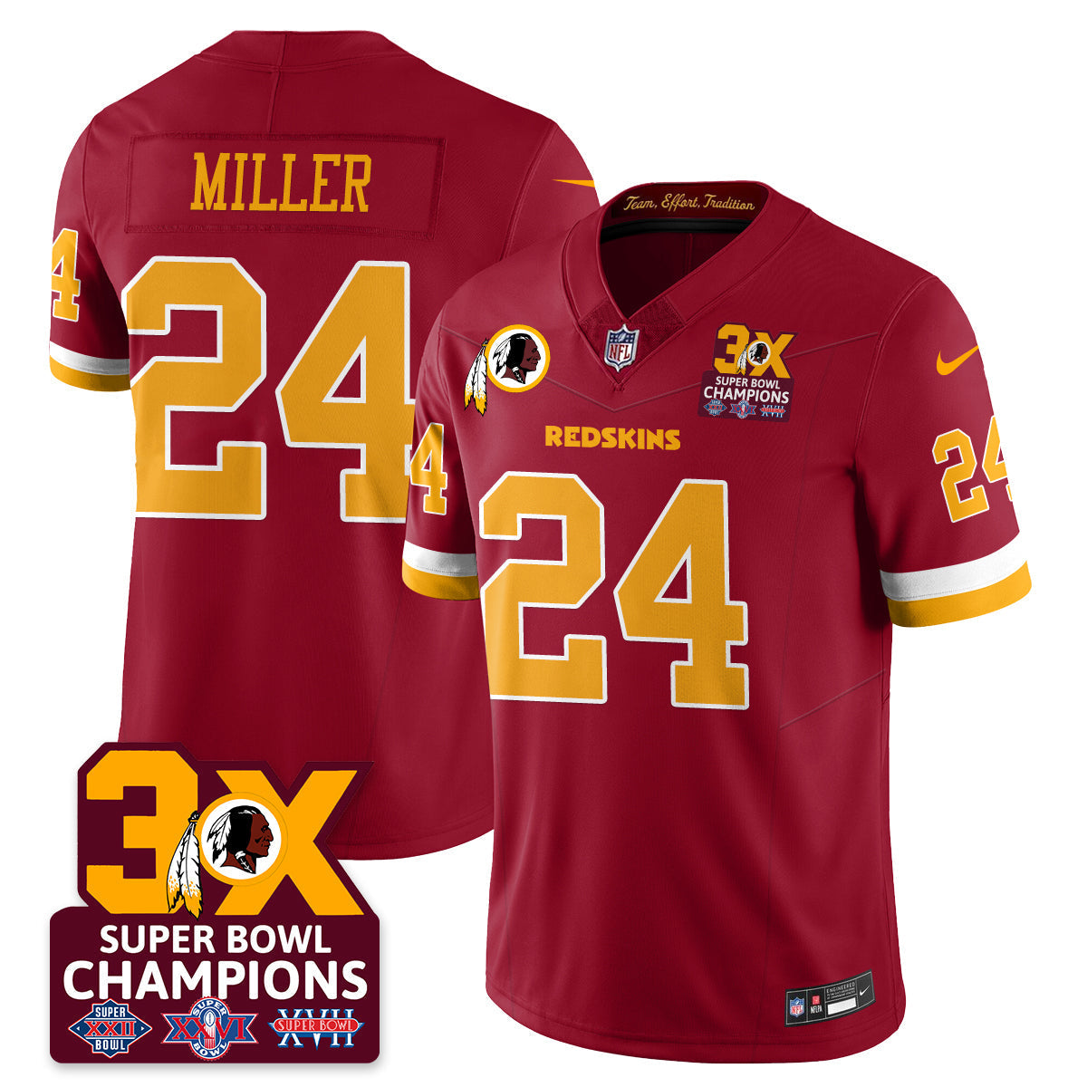 WAS 3-Time Champions Patch Vapor Limited Jersey