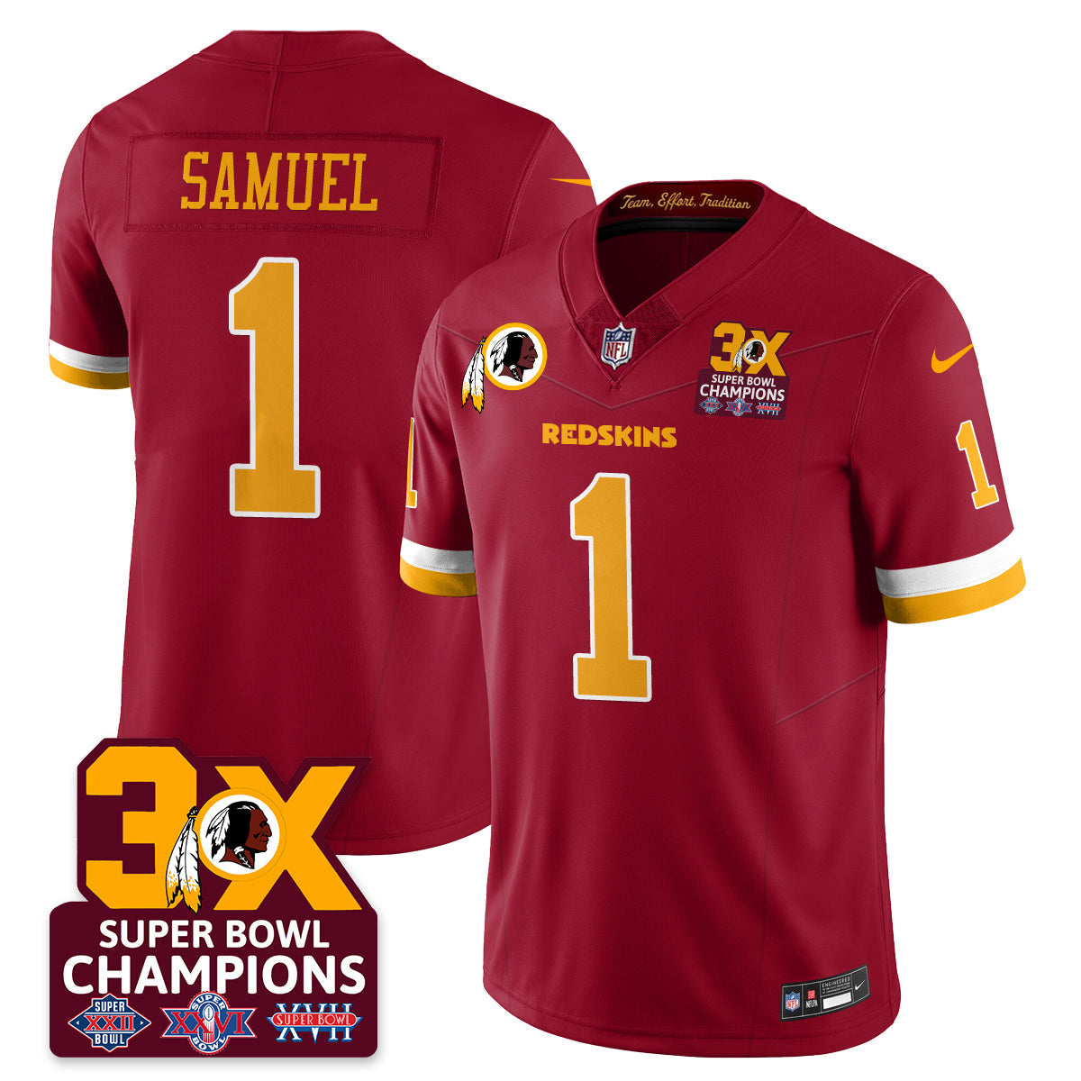 WAS 3-Time Champions Patch Vapor Limited Jersey