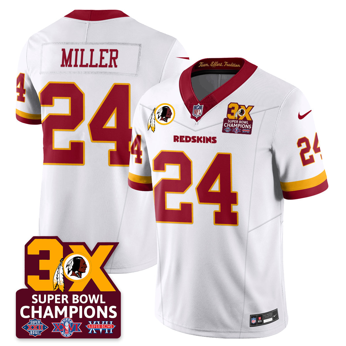 WAS 3-Time Champions Patch Vapor Limited Jersey