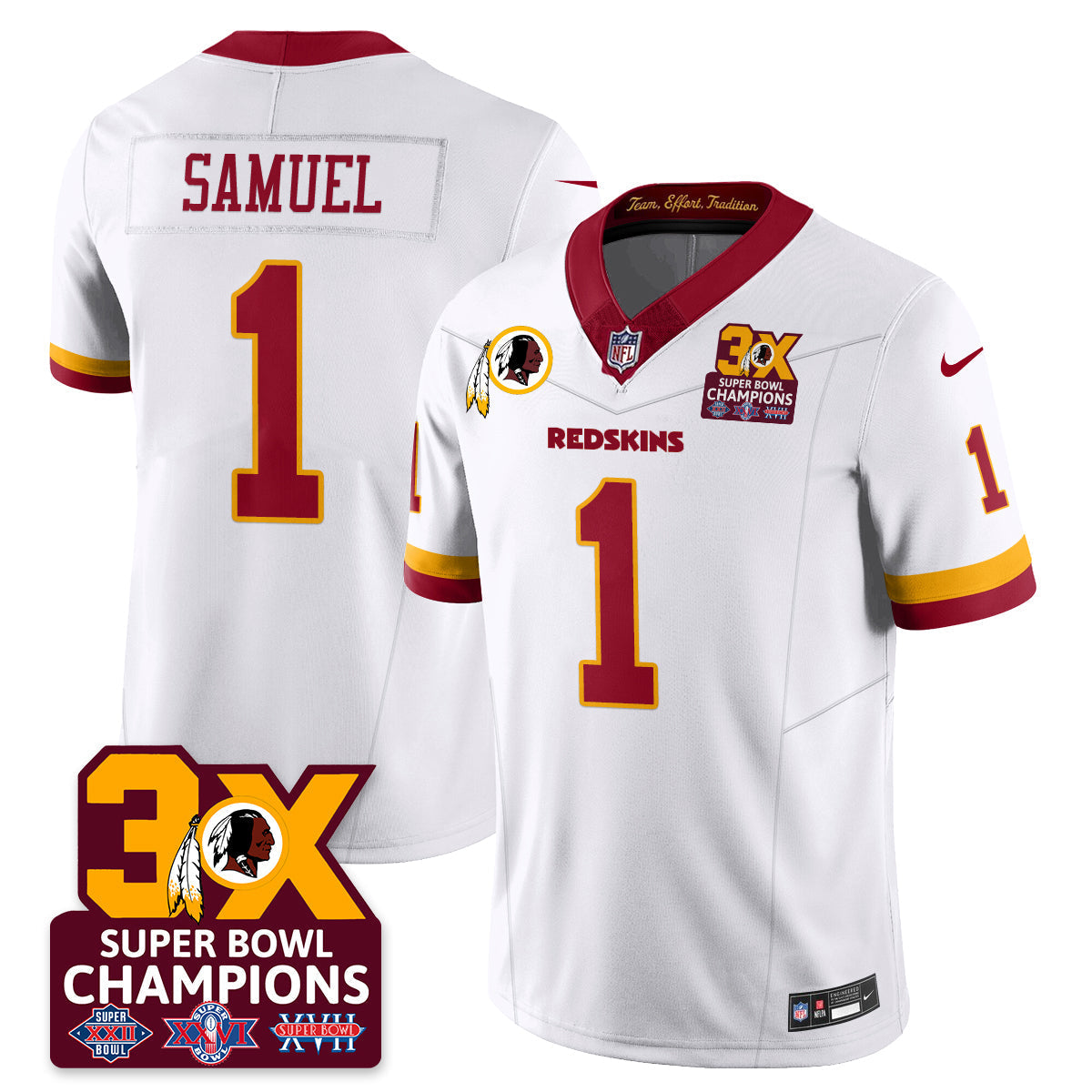 WAS 3-Time Champions Patch Vapor Limited Jersey