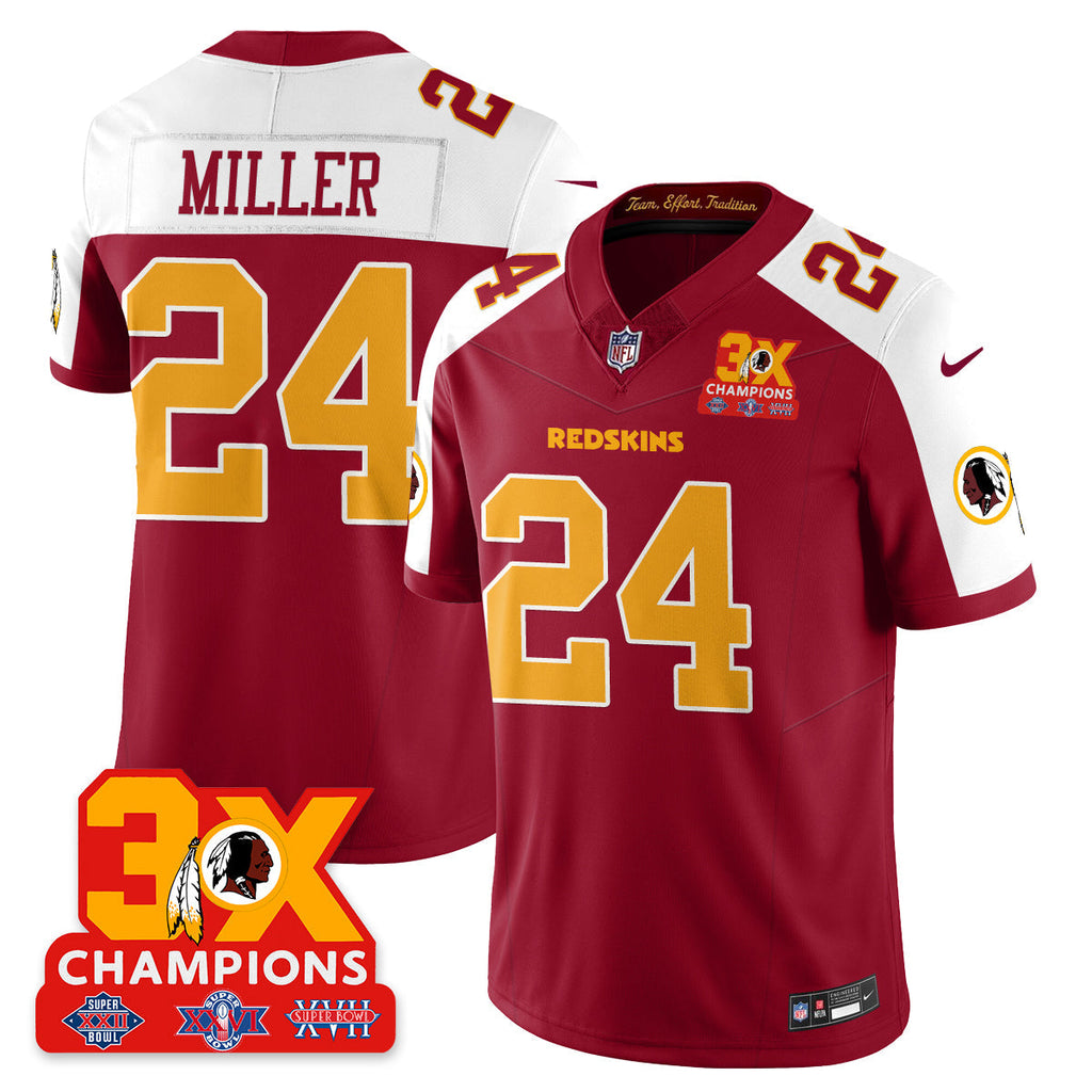 WAS 3-Time Champions Patch Vapor Limited Throwback Jersey