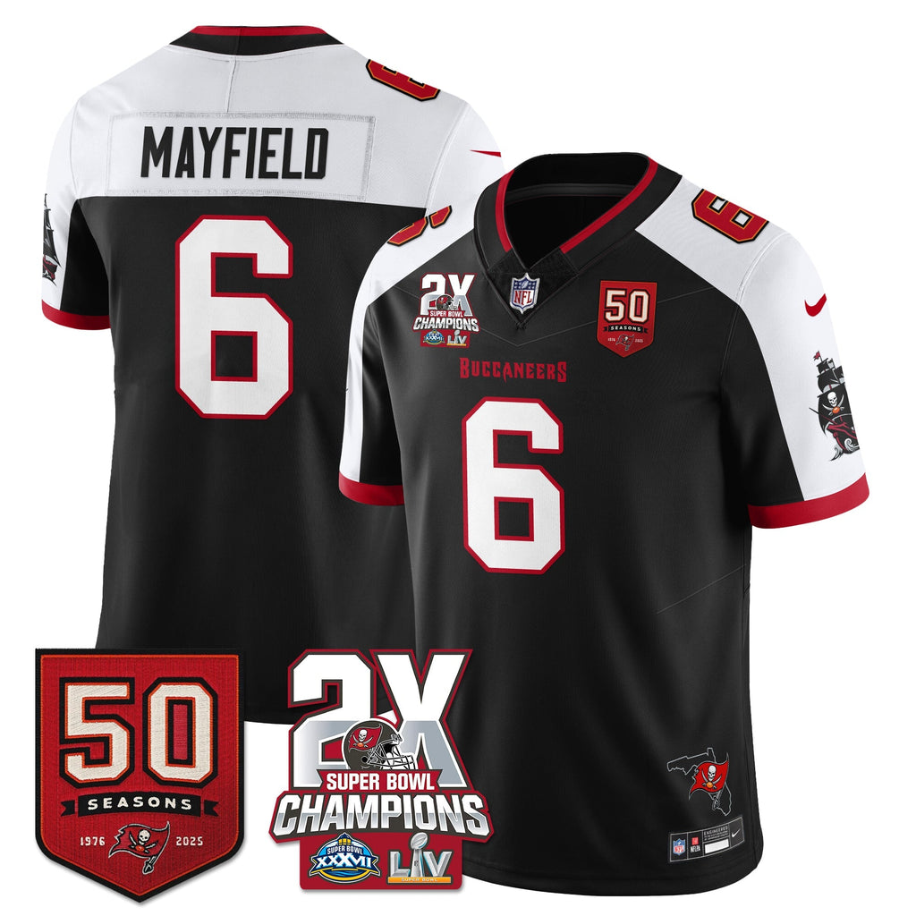 TB 2-Time Champions Patch Vapor Limited Jersey