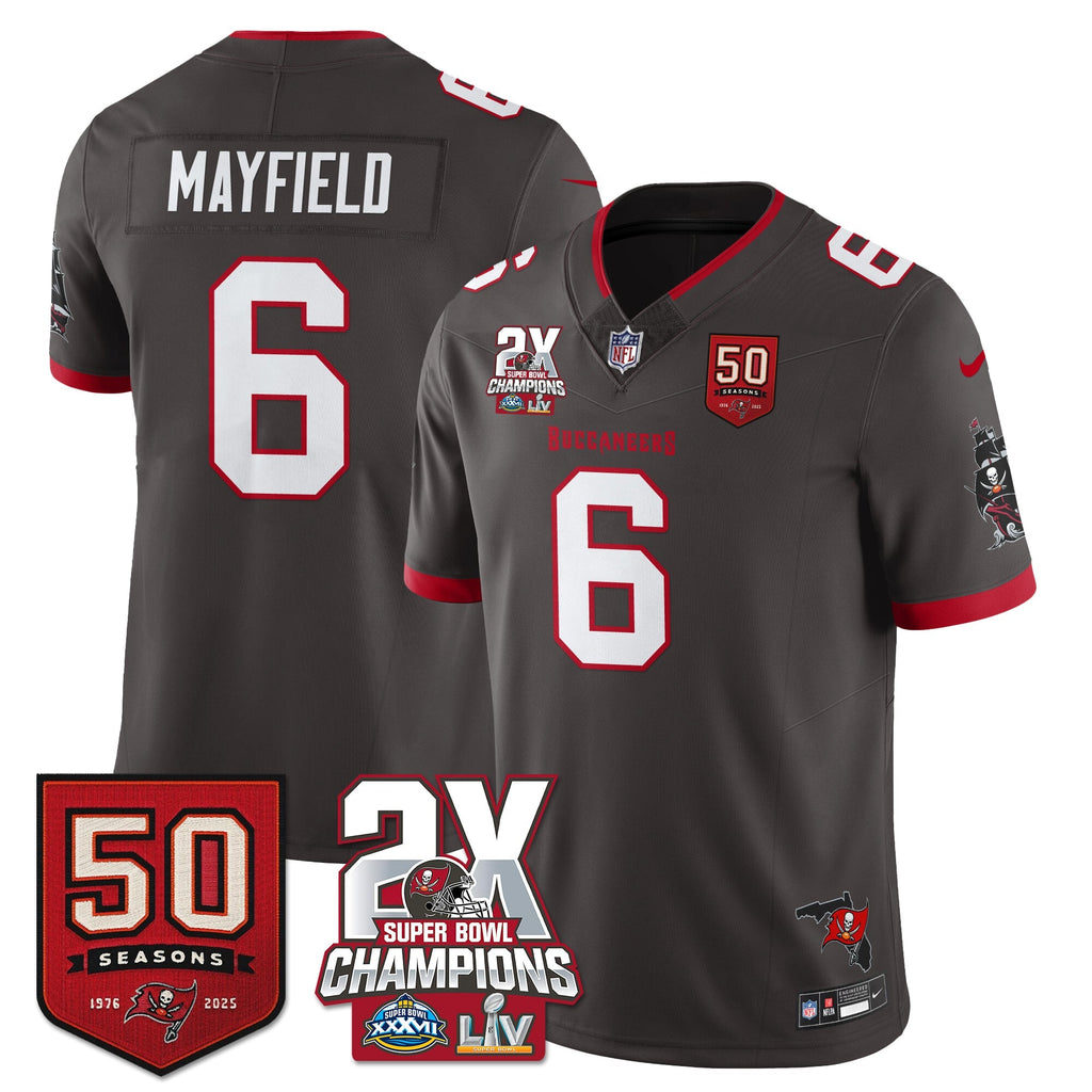 TB 2-Time Champions Patch Vapor Limited Jersey