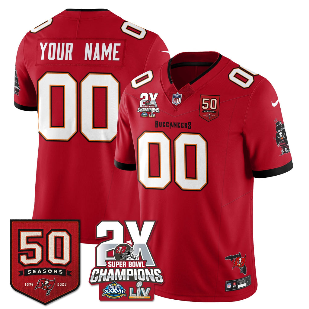 TB 2-Time Champions Patch Vapor Limited Jersey