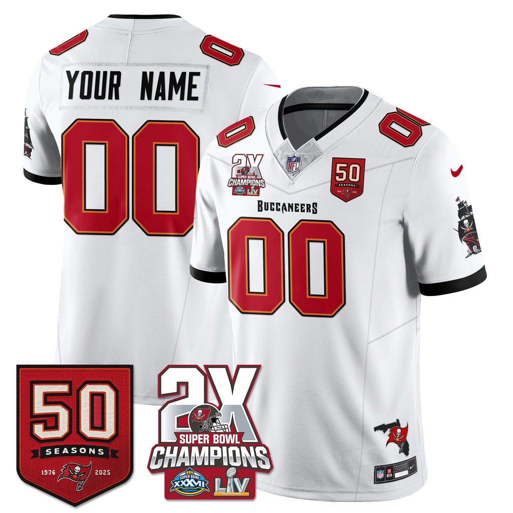 TB 2-Time Champions Patch Vapor Limited Jersey