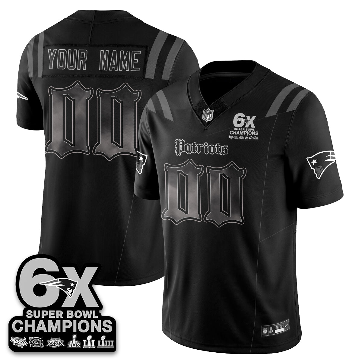 NE 'Dark Gothic' Vapor Limited Jersey - 6-Time Champions
