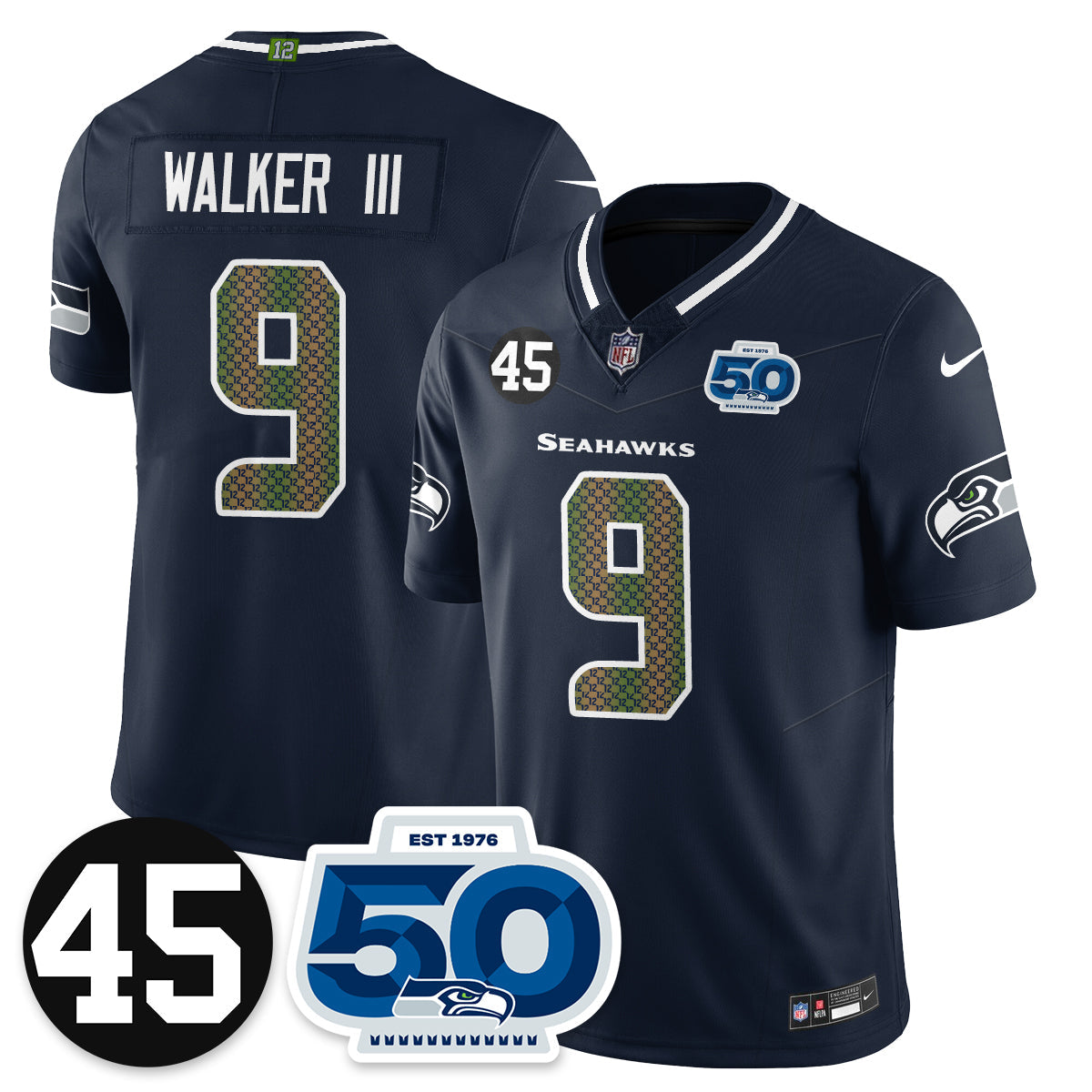 SEA Vapor Limited Jersey - Honor Kenny Easley