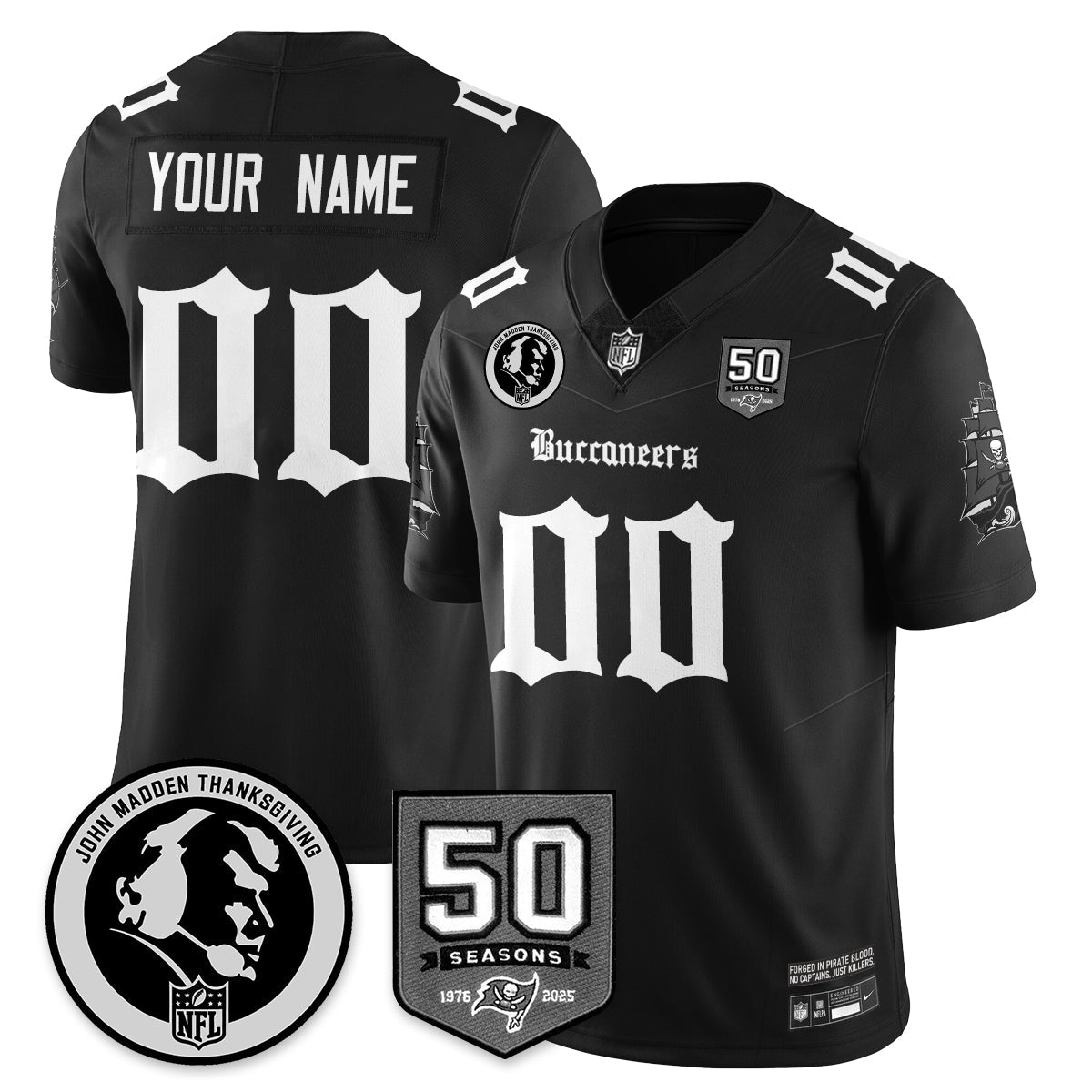 TB Gothic Vapor Limited Jersey - John Madden Patch