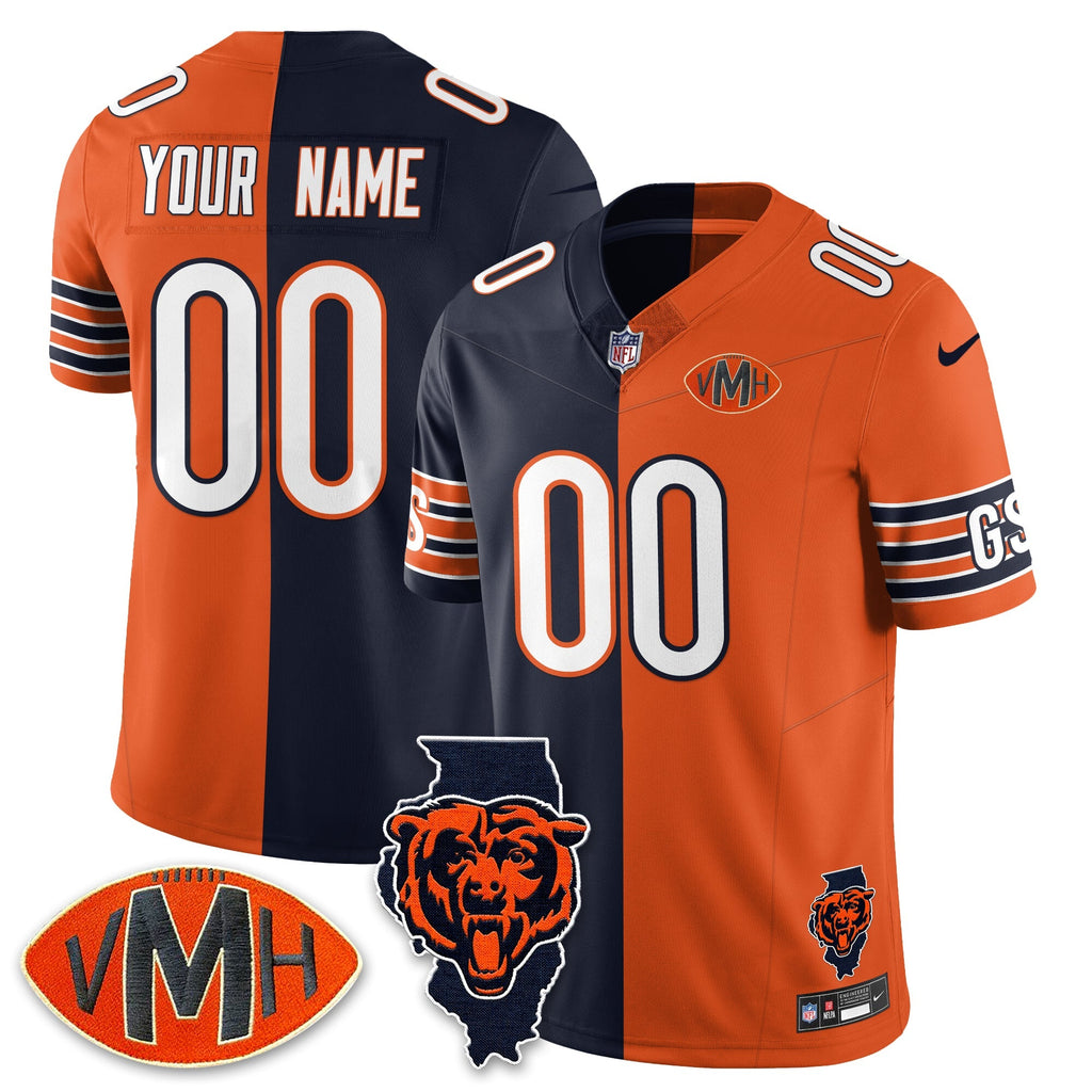 CHI Honor Virginia Halas McCaskey Split Jersey