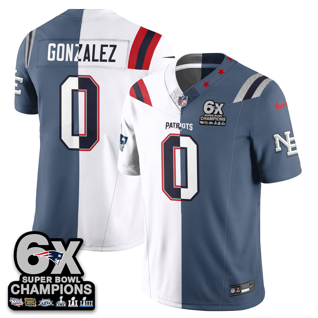 NE 6-Time Champions Patch Vapor Limited Split Jersey