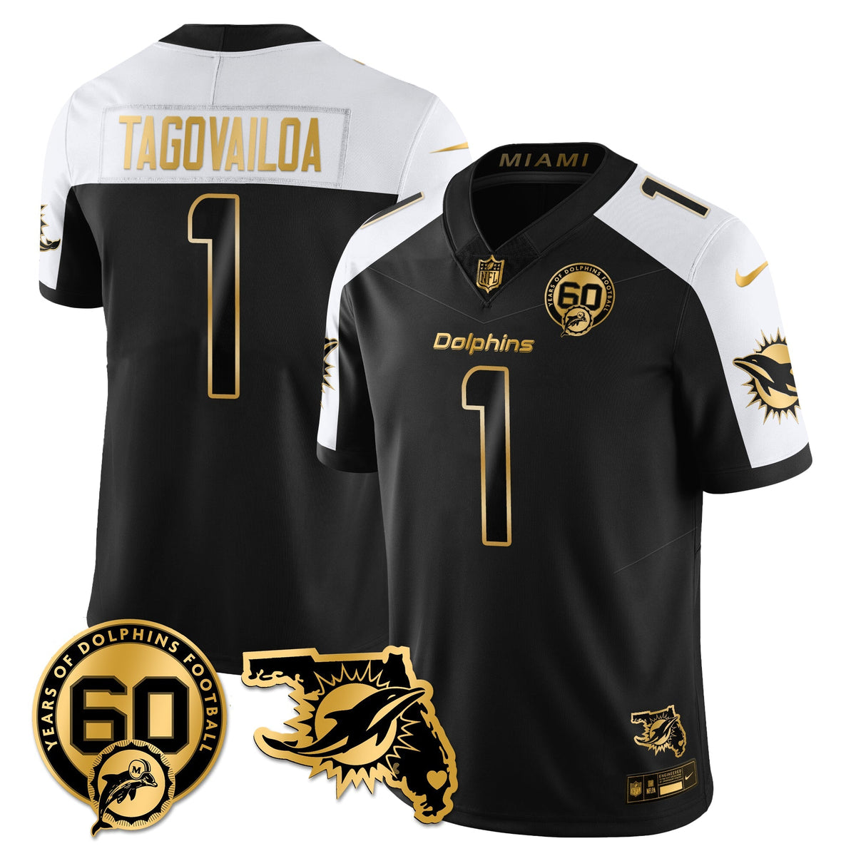 MIA 60th Season Vapor Limited Gold Jersey