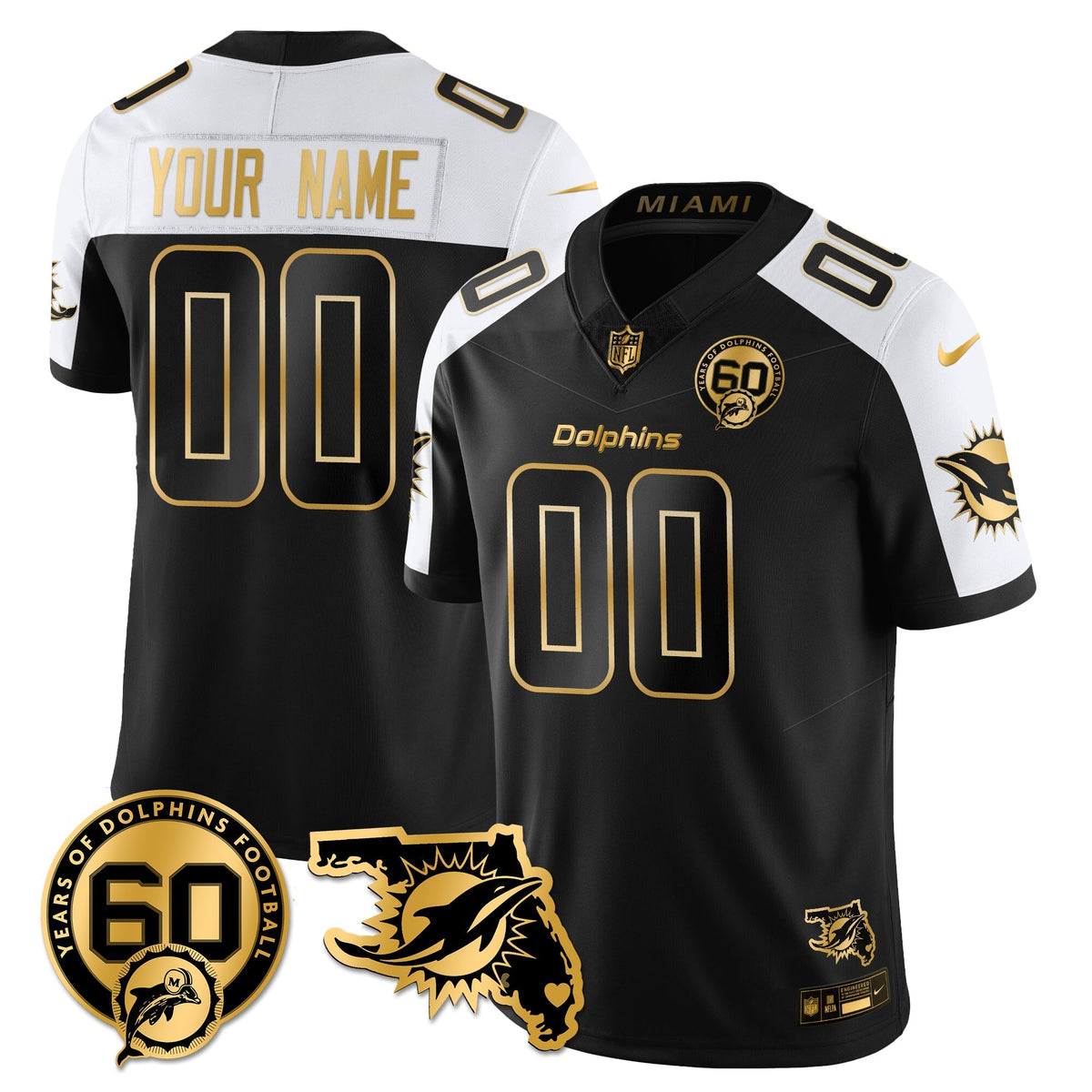 MIA 60th Season Vapor Limited Gold Jersey
