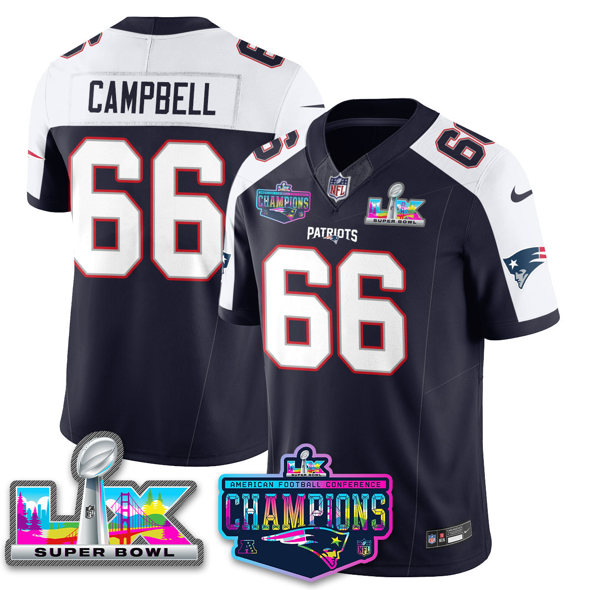 NE 2025 Vapor Jersey - AFC Champions Limited Patch