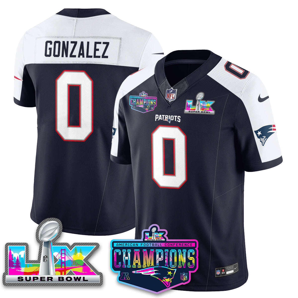 NE 2025 Vapor Jersey - AFC Champions Limited Patch