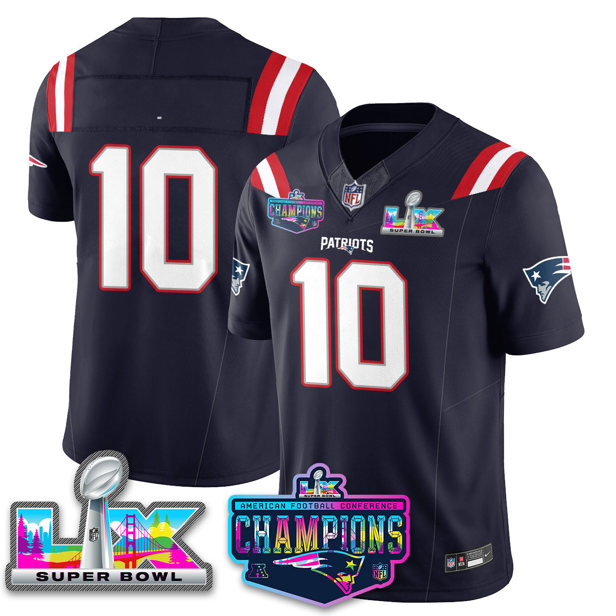 NE 2025 Vapor Jersey - AFC Champions Limited Patch