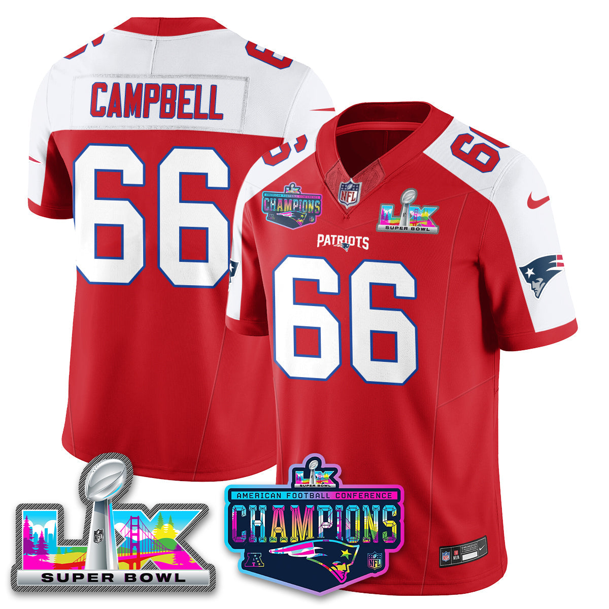 NE 2025 Vapor Jersey - AFC Champions Limited Patch