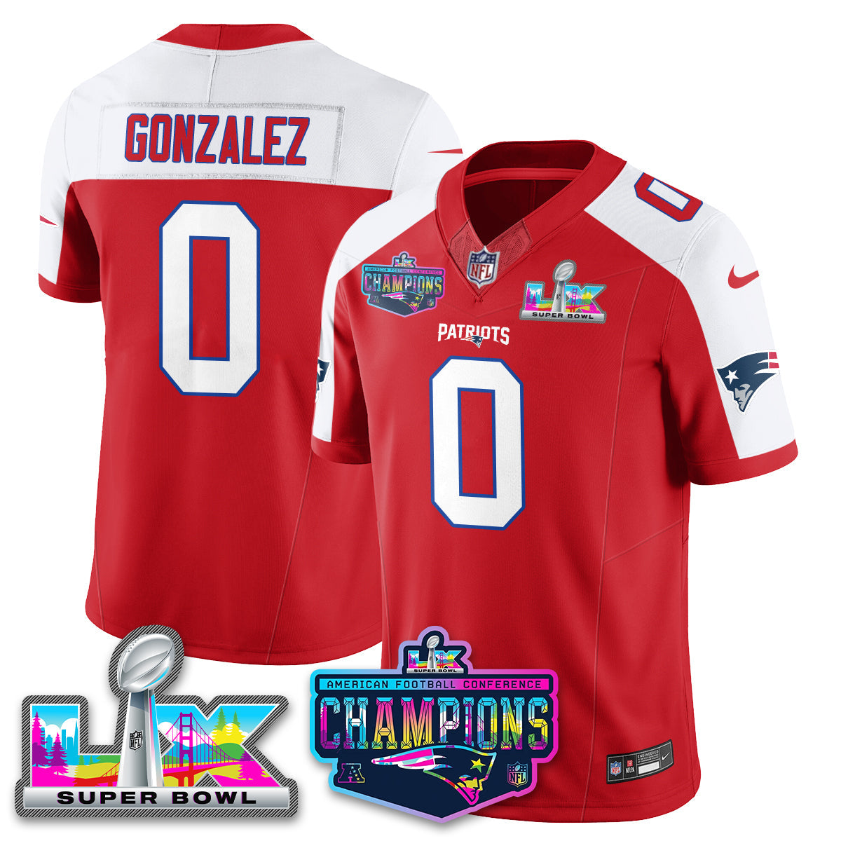 NE 2025 Vapor Jersey - AFC Champions Limited Patch