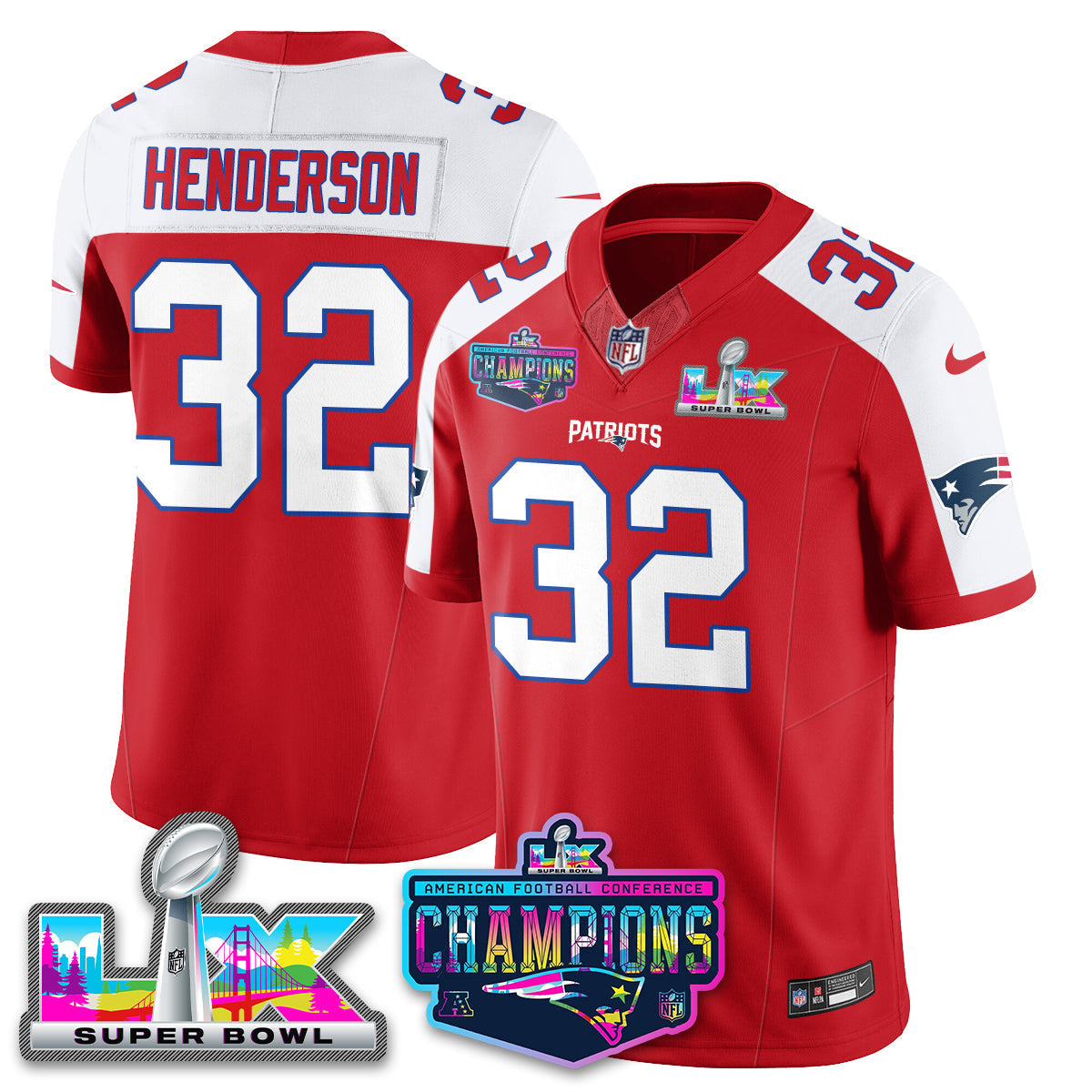 NE 2025 Vapor Jersey - AFC Champions Limited Patch