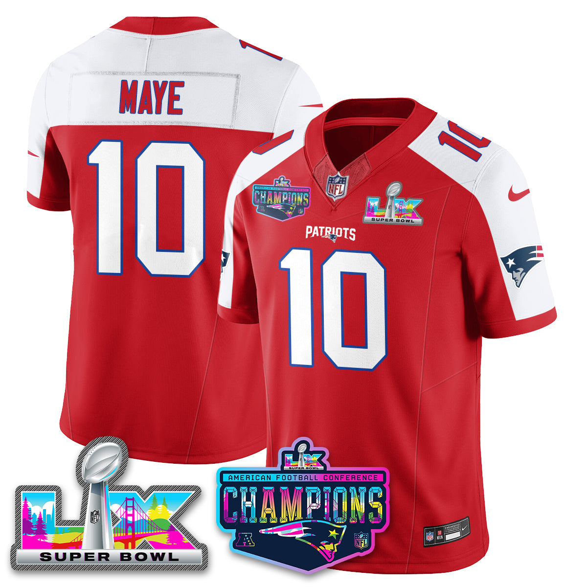 NE 2025 Vapor Jersey - AFC Champions Limited Patch