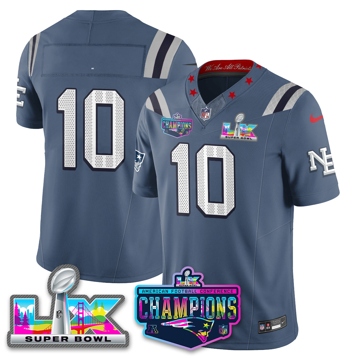 NE 2025 Vapor Jersey - AFC Champions Limited Patch