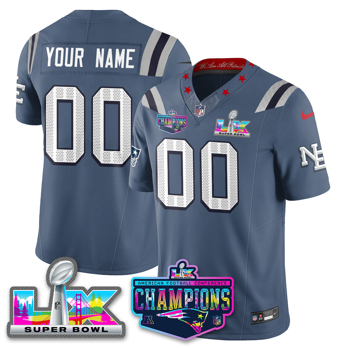 NE 2025 Vapor Jersey - AFC Champions Limited Patch