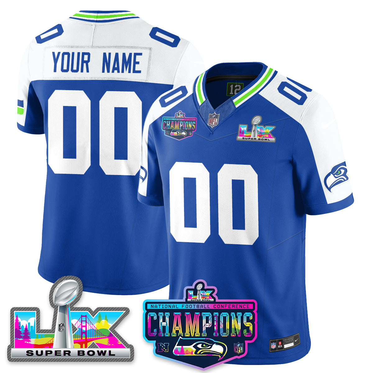 SEA 2025 Vapor Limited Jersey - NFC Champions Limited Patch