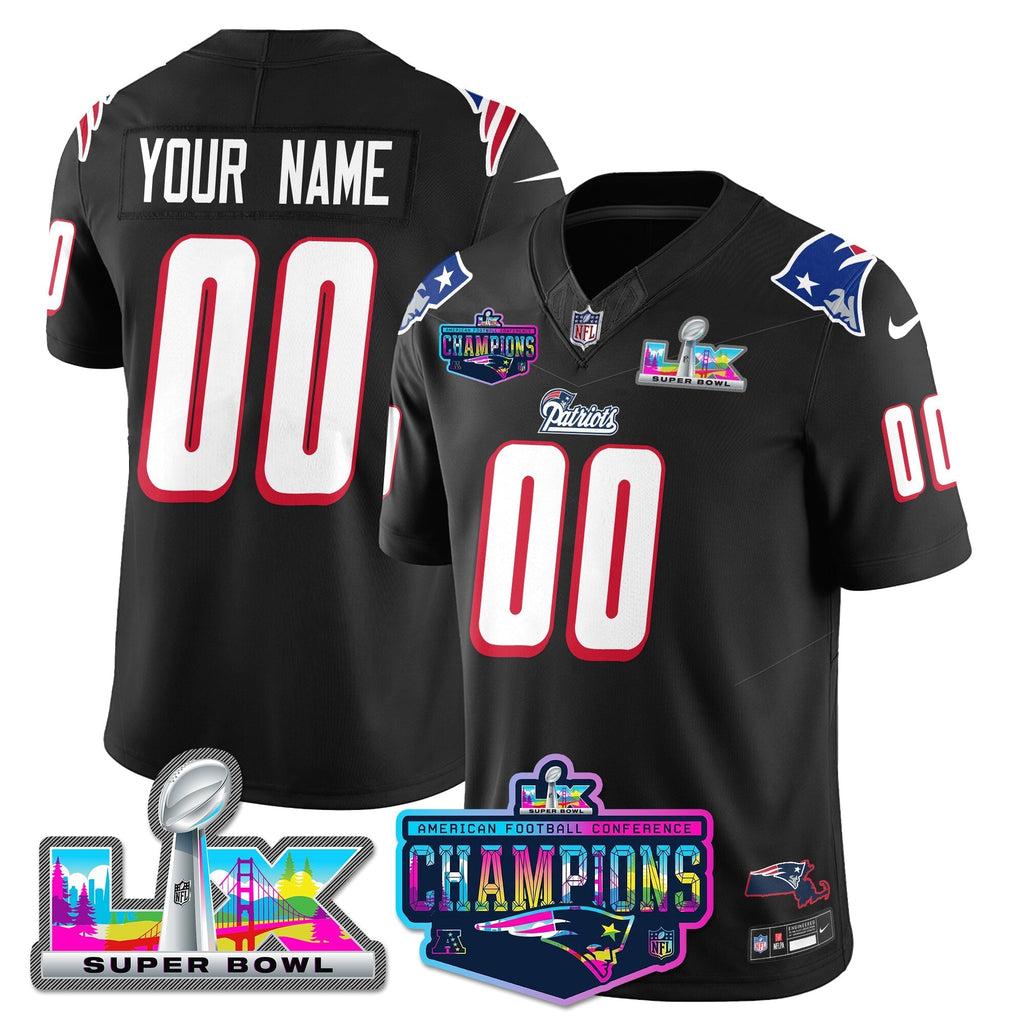 NE 1996 Throwback Limited Vapor Jersey - 2025 AFC Champions Limited Patch