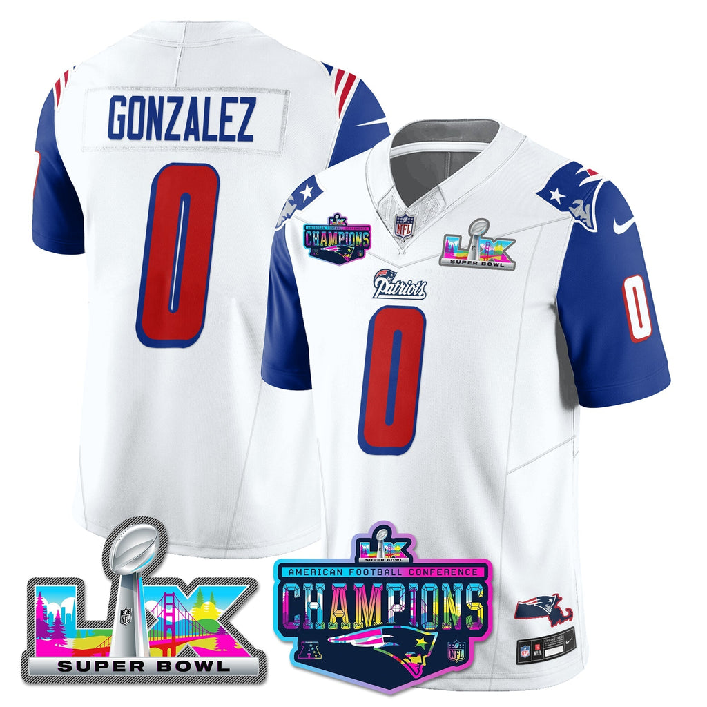 NE 1996 Throwback Limited Vapor Jersey - 2025 AFC Champions Limited Patch