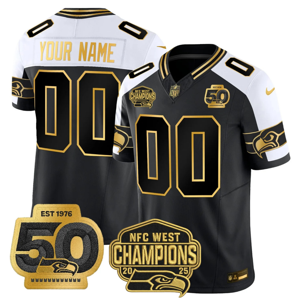 SEA 50th & NFC West Champions Patch Vapor Limited Jersey
