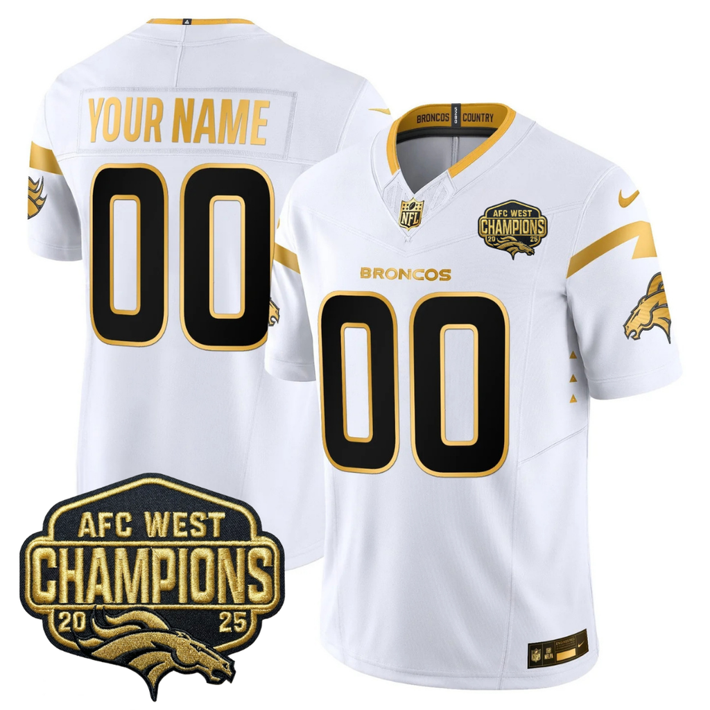 DEN AFC West Champions Patch Gold Vapor Limited Jersey