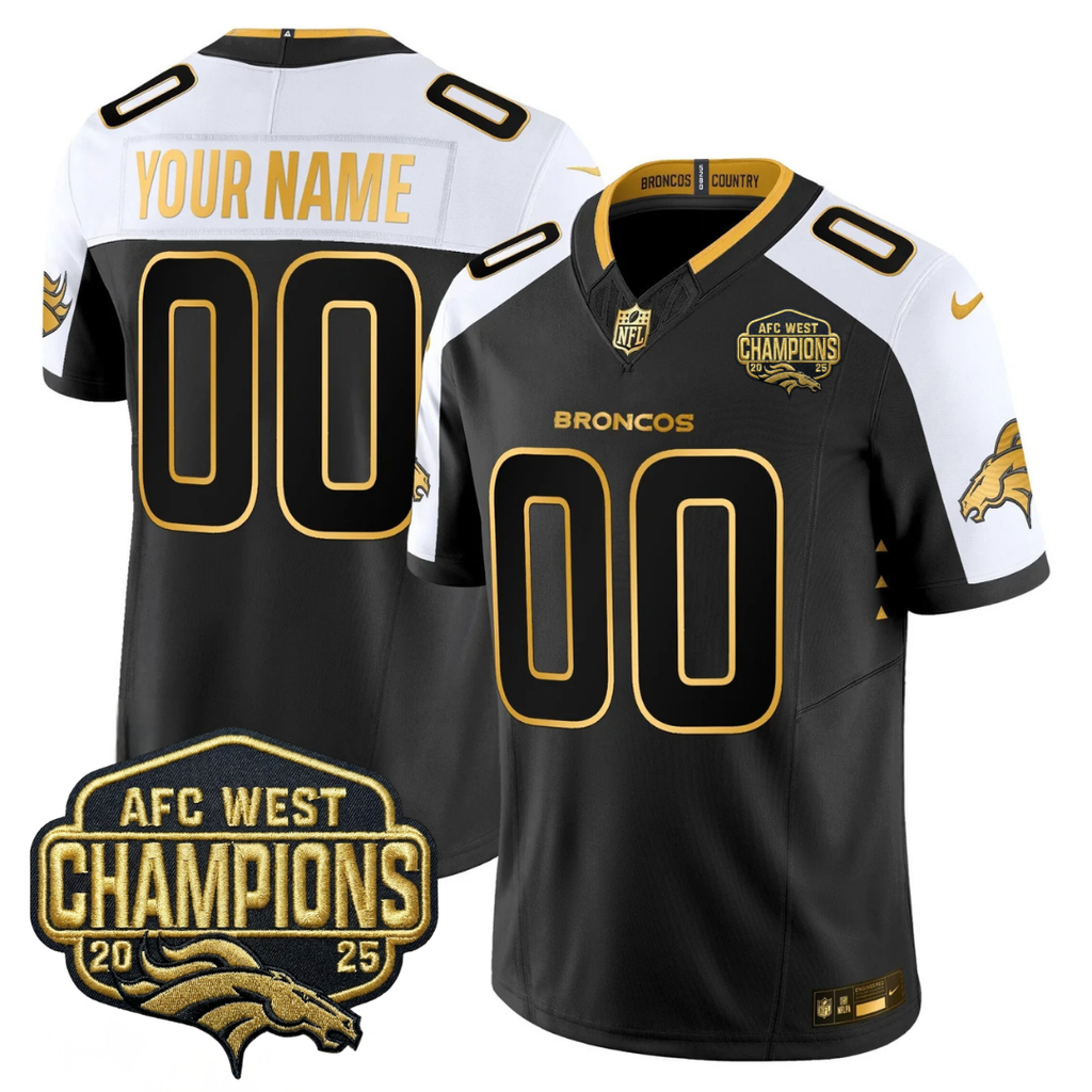 DEN AFC West Champions Patch Gold Vapor Limited Jersey