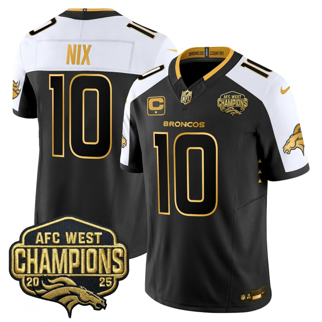 DEN AFC West Champions Patch Gold Vapor Limited Jersey