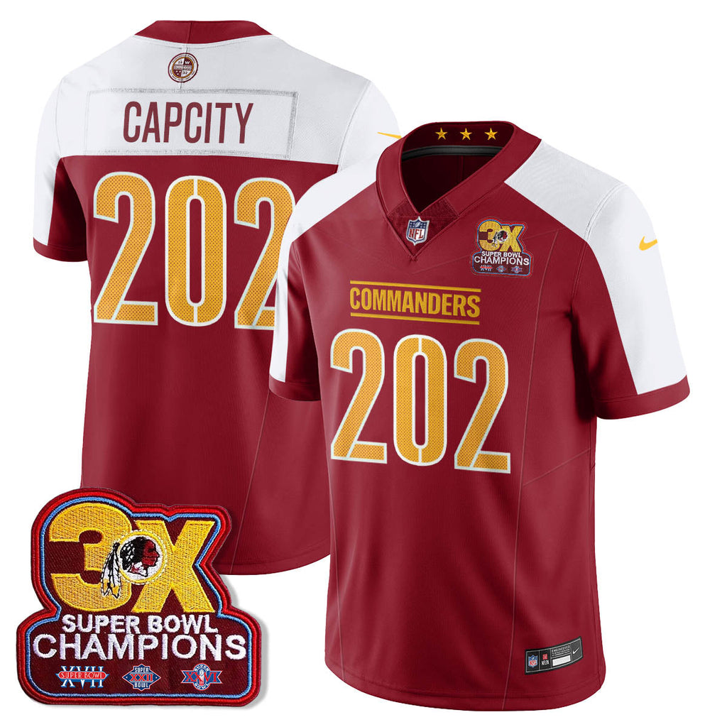 WAS 3-Time Champions Patch Vapor Limited Jersey