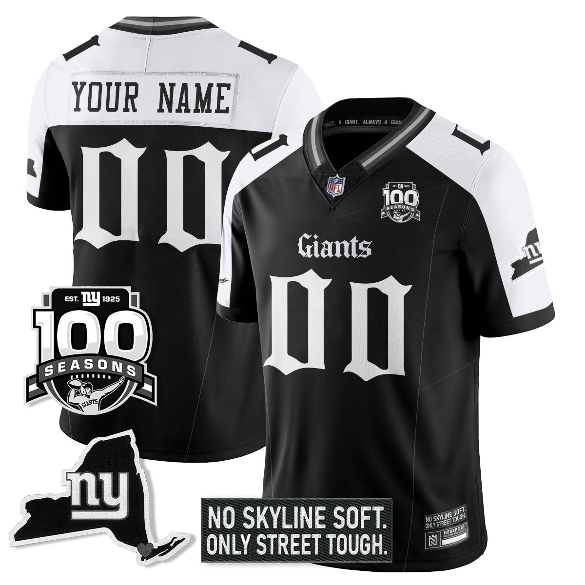 NYG 100th Seasons 'Gothic Gotham Edition' Vapor Limited Jersey