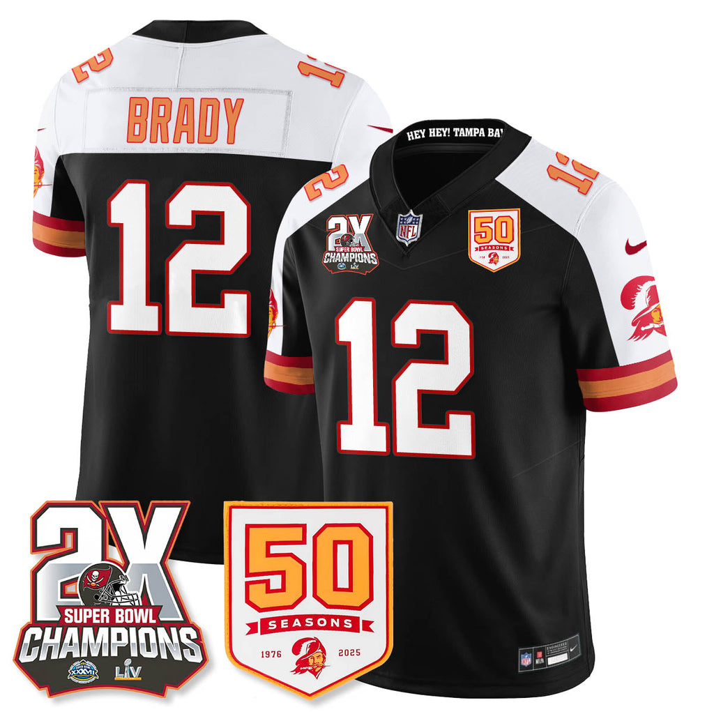 TB 2-Time Champions Patch Throwback Vapor Limited Jersey