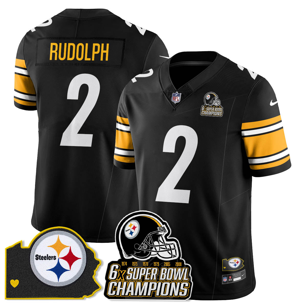 PIT 6-Time Champions Patch Vapor Limited Jersey
