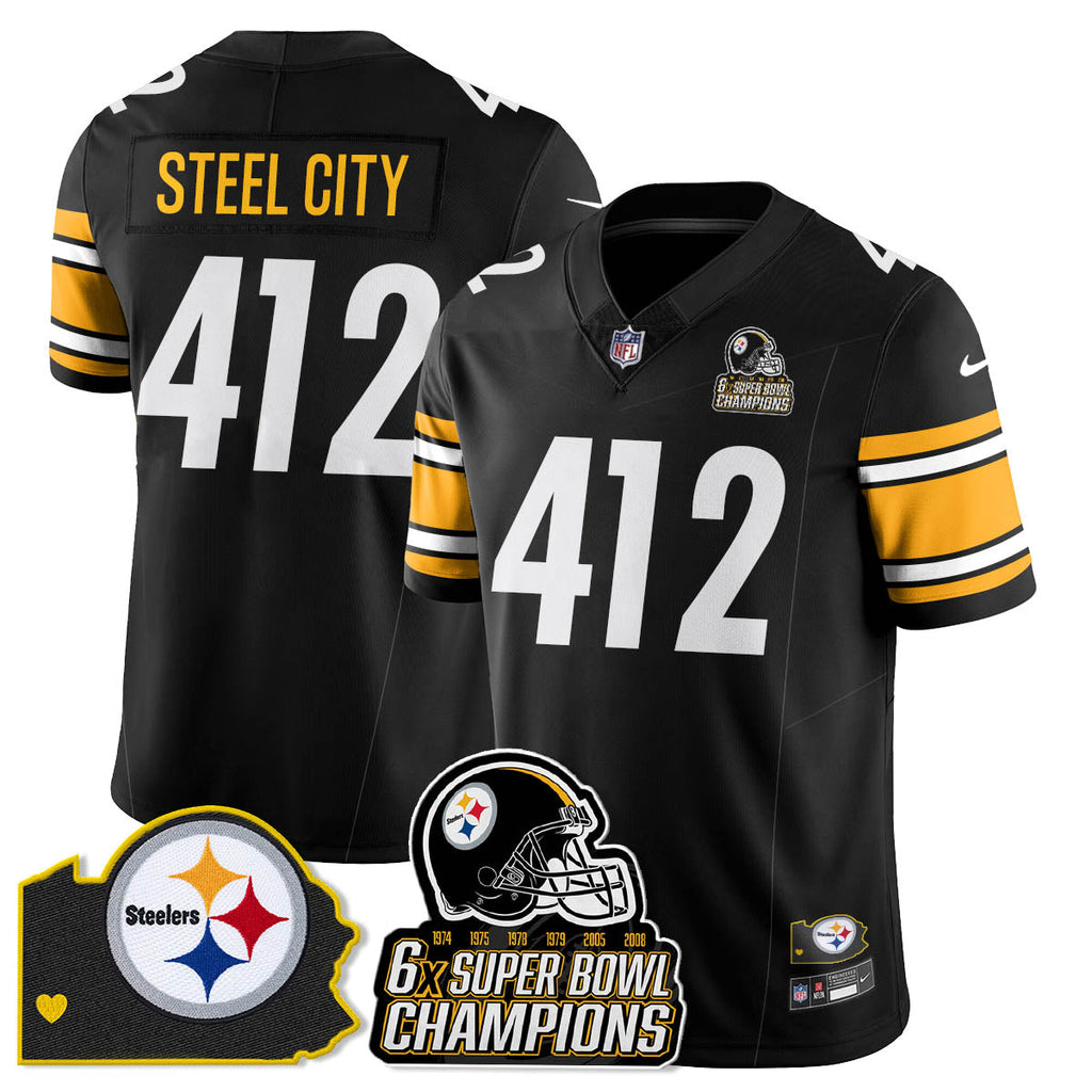 PIT 6-Time Champions Patch Vapor Limited Jersey