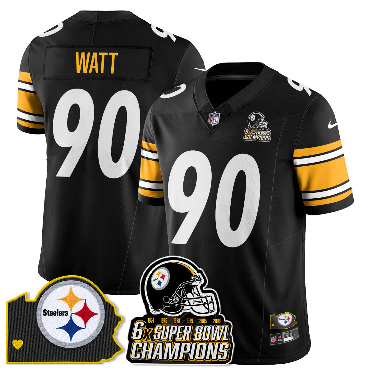 PIT 6-Time Champions Patch Vapor Limited Jersey