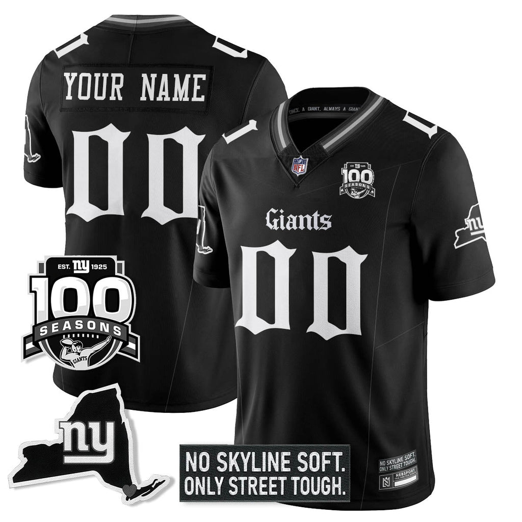 NYG 100th Seasons 'Gothic Gotham Edition' Vapor Limited Jersey
