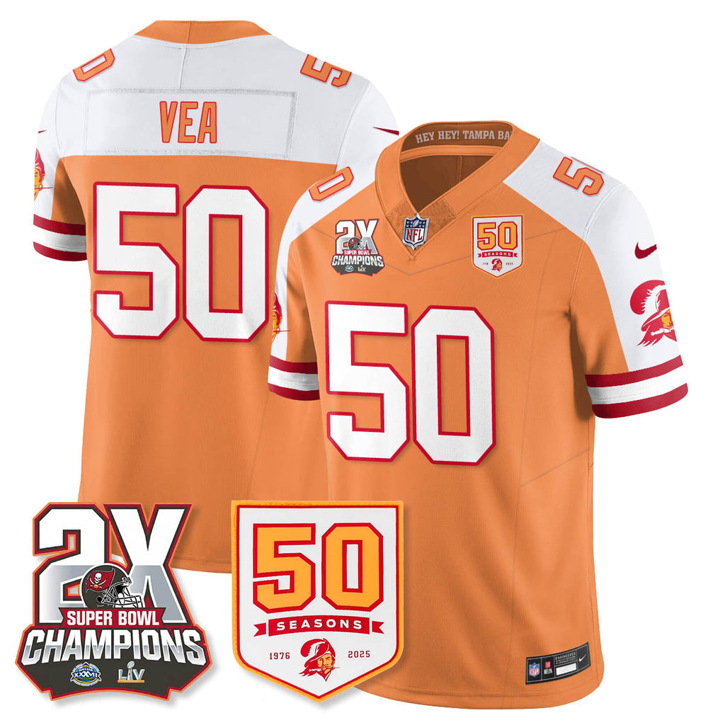 TB 2-Time Champions Patch Throwback Vapor Limited Jersey