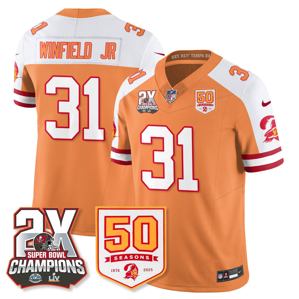 TB 2-Time Champions Patch Throwback Vapor Limited Jersey