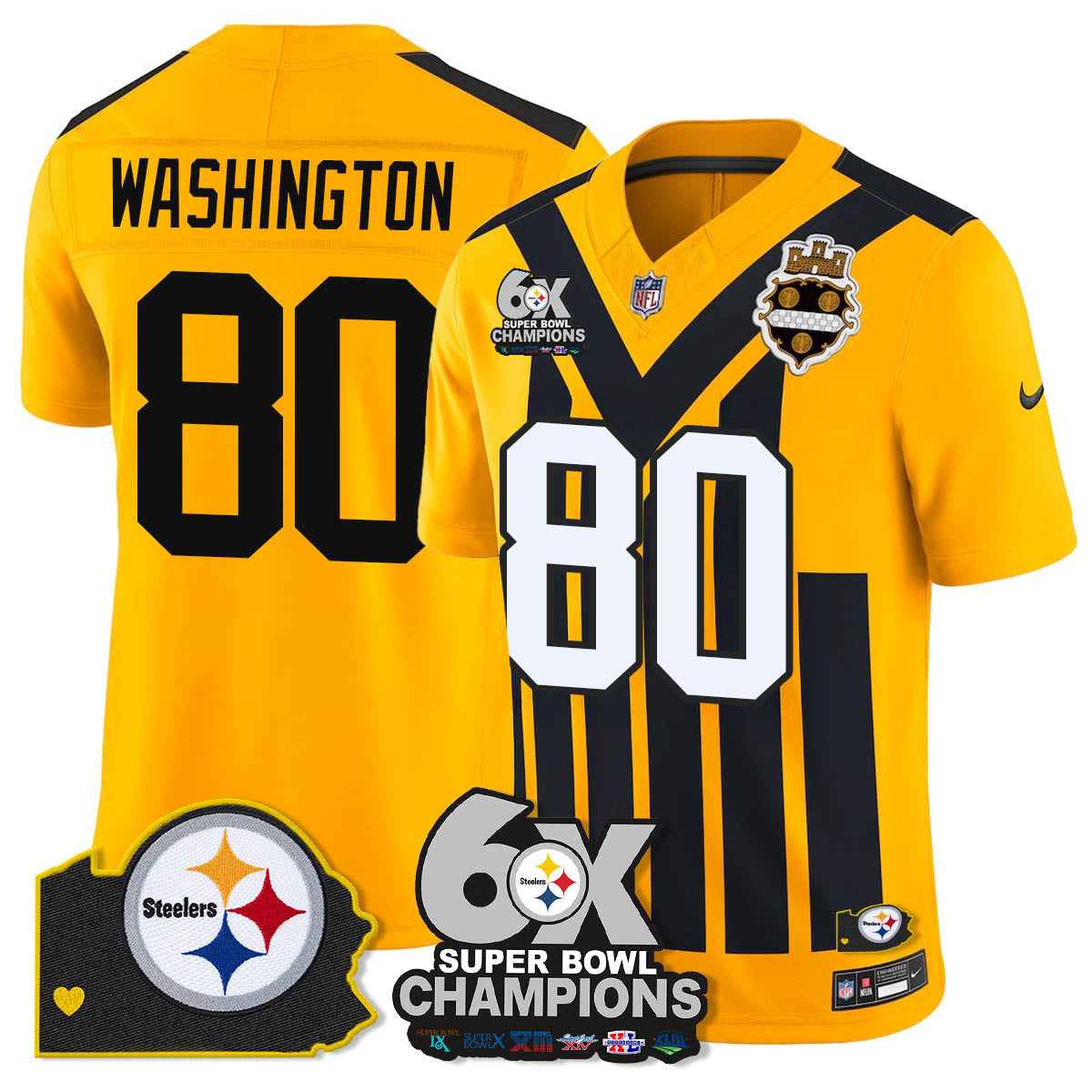 PIT 6-Time Champions Patch Vapor Limited Jersey