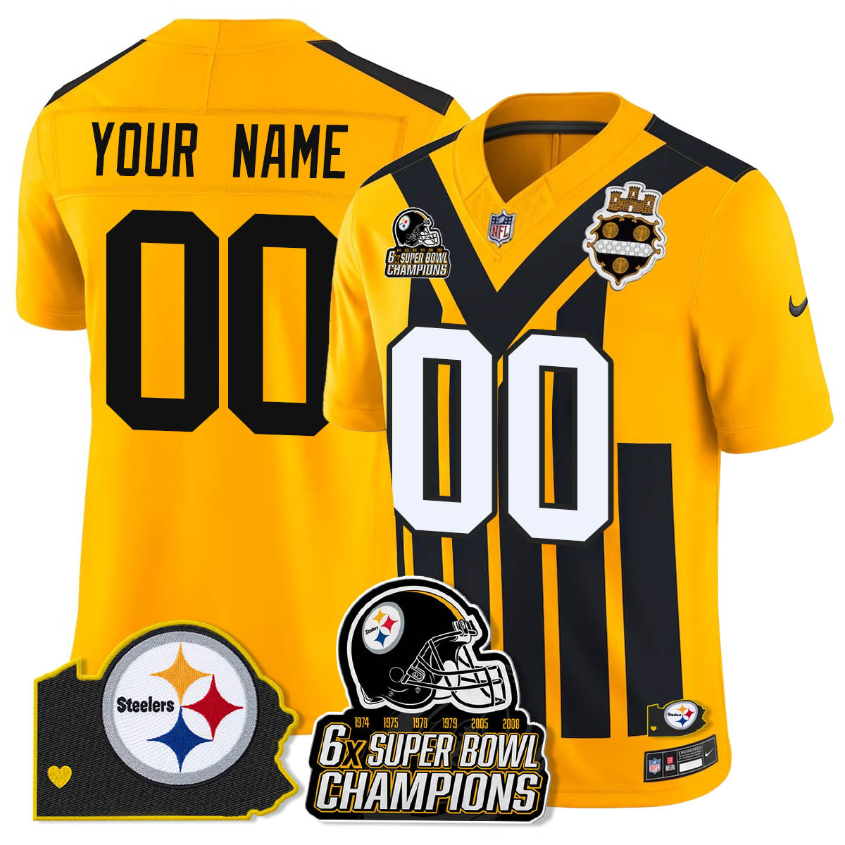PIT 6-Time Champions Patch Vapor Limited Jersey