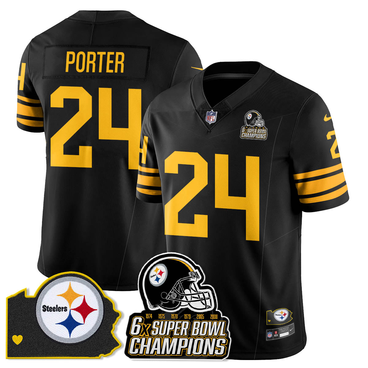 PIT 6-Time Champions Patch Vapor Limited Jersey