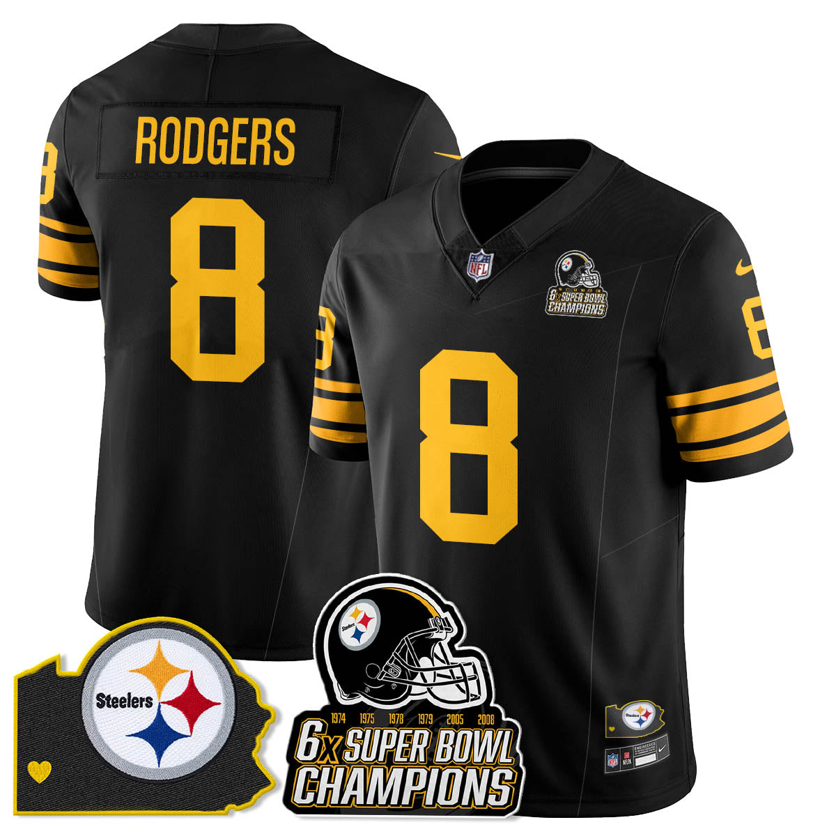 PIT 6-Time Champions Patch Vapor Limited Jersey