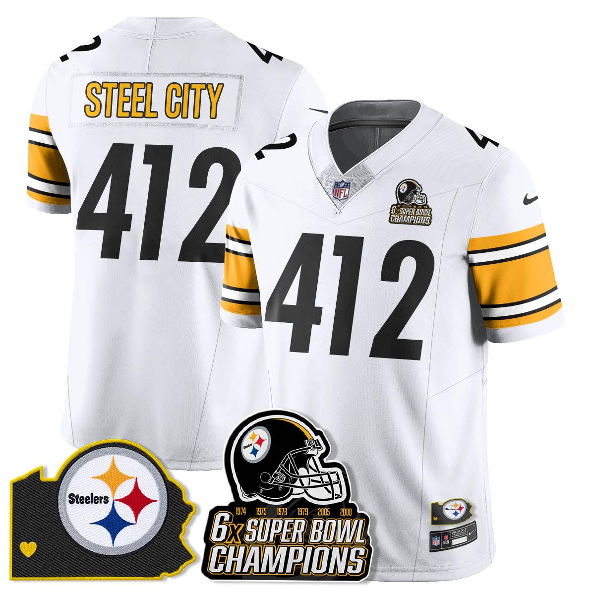 PIT 6-Time Champions Patch Vapor Limited Jersey