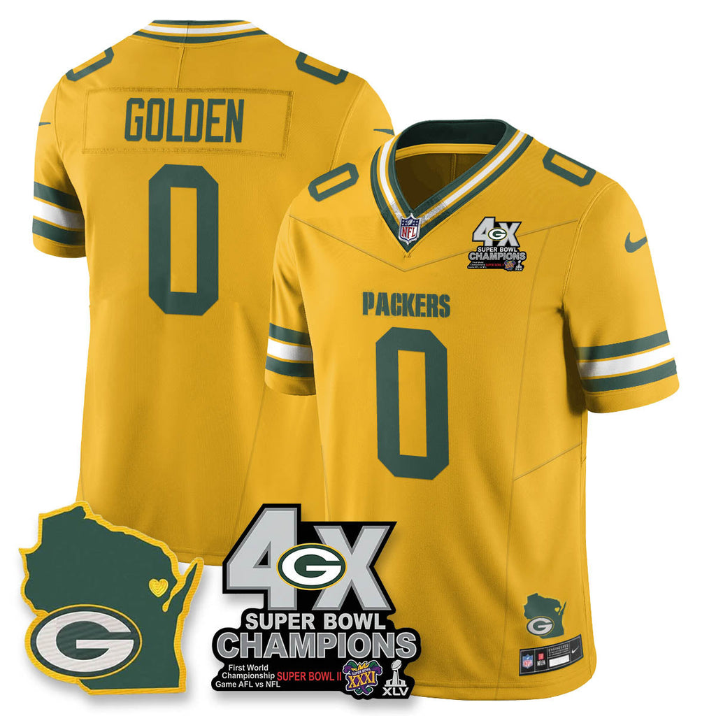 GB 4-Time Champions Patch Vapor Limited Jersey
