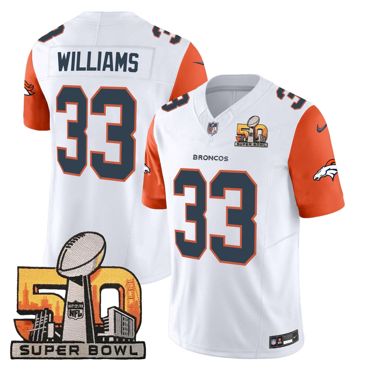 DB Super Bowl 50 Patch Vapor Jersey
